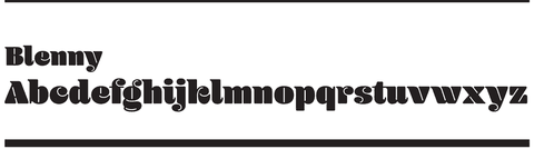 Blenny font sample