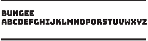 Bungee font sample